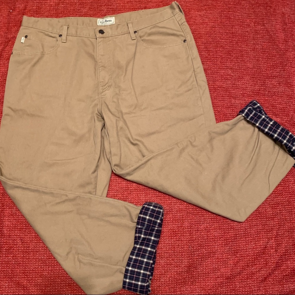2 PAIRS OF SAME LL Bean Lined Pants